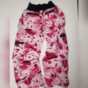 Zumba pants medium white and pink